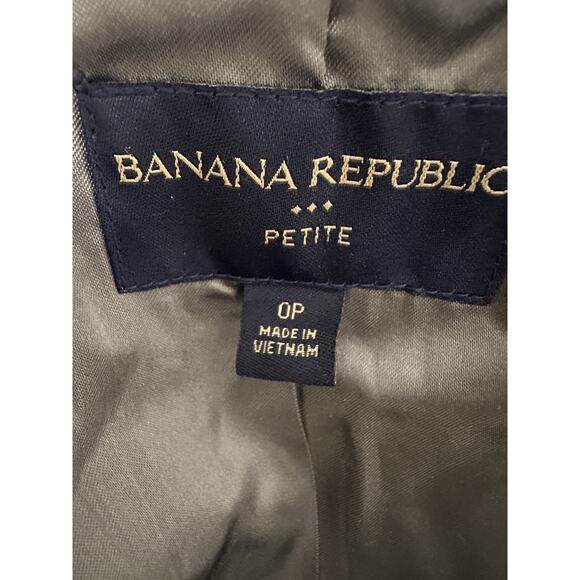 Banana Republic Women’s Military Style Gray Fitted Jacket Size 0P - Picture 3 of 16